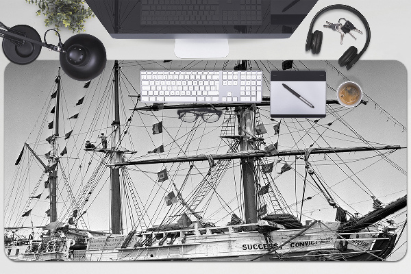 Sous-main bureau Navire vintage