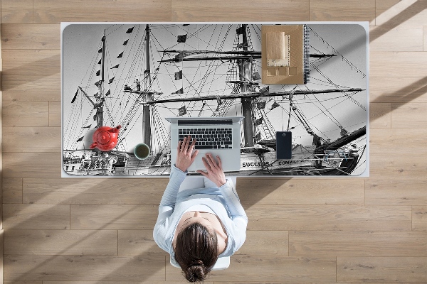 Sous-main bureau Navire vintage