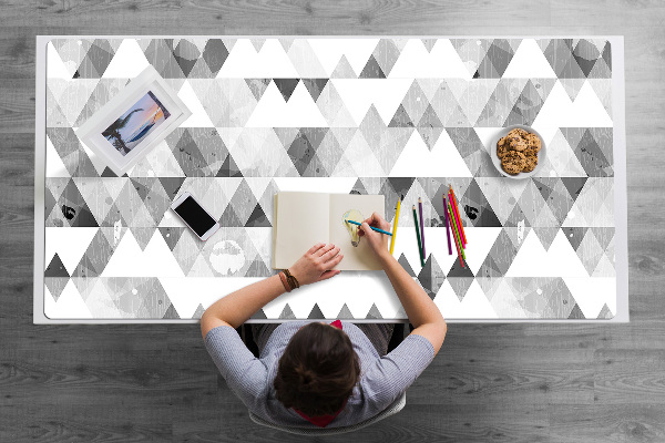 Sous-main bureau Modèle de triangles gris