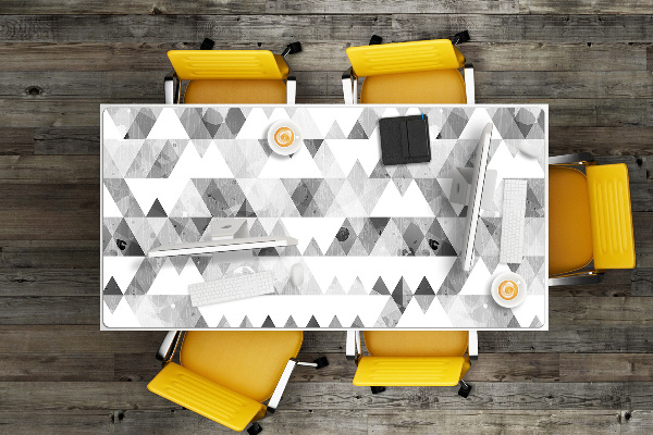 Sous-main bureau Modèle de triangles gris