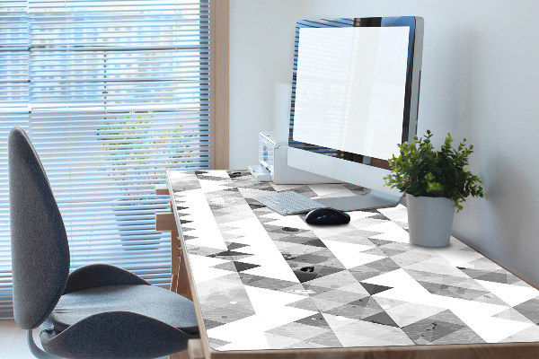 Sous-main bureau Modèle de triangles gris