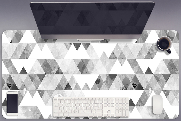 Sous-main bureau Modèle de triangles gris