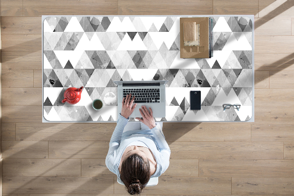 Sous-main bureau Modèle de triangles gris