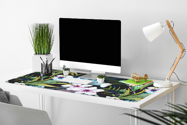 Sous-main bureau Caméléon bleu