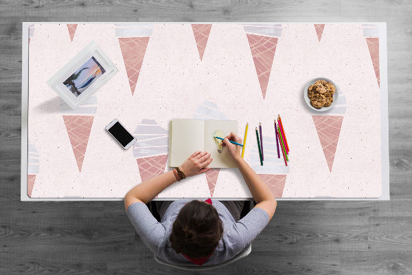 Sous-main bureau Crème glacée à la plaquette