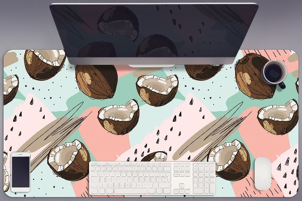Sous-main bureau Noix de coco