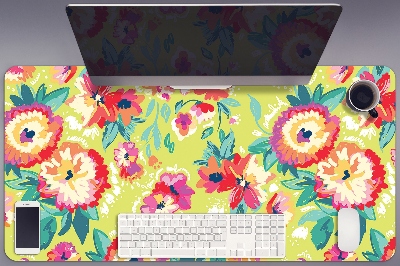 Sous-main bureau Jardin floral