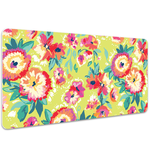 Sous-main bureau Jardin floral