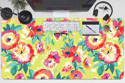 Sous-main bureau Jardin floral