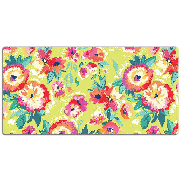 Sous-main bureau Jardin floral