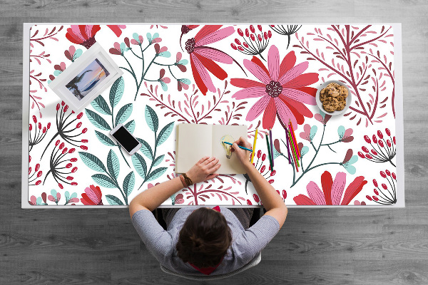 Sous-main bureau Motif floral