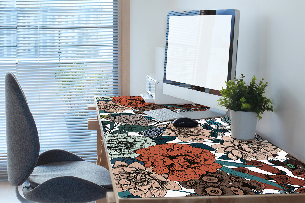 Tapis de bureau Fleurs rétro