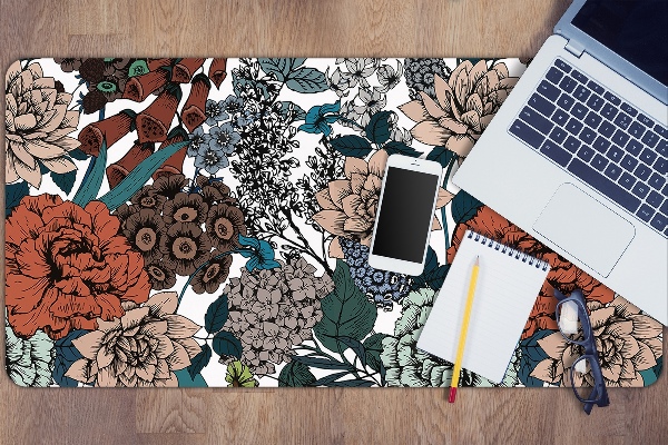 Tapis de bureau Fleurs rétro