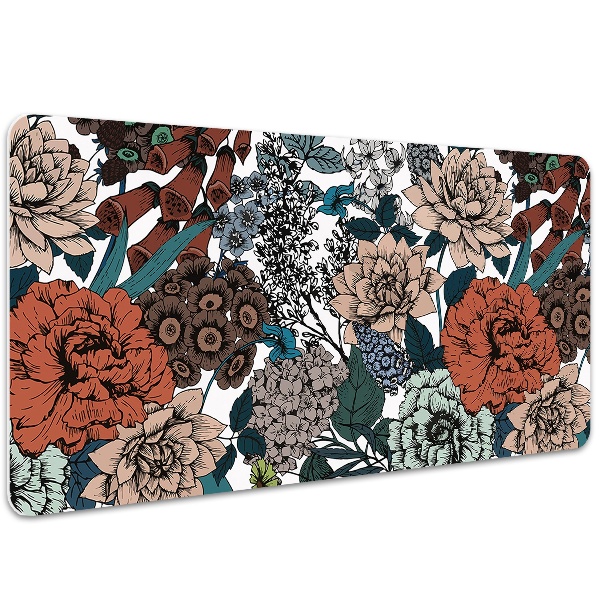 Tapis de bureau Fleurs rétro