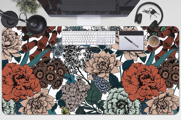 Tapis de bureau Fleurs rétro