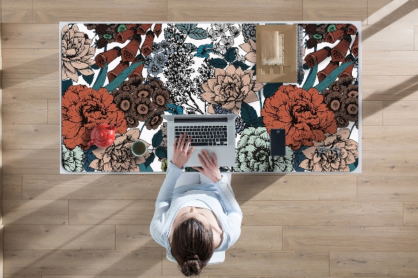 Tapis de bureau Fleurs rétro