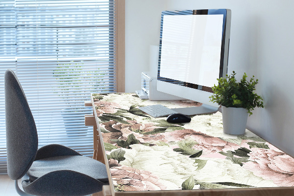 Sous-main bureau Bouquet vintage de rose
