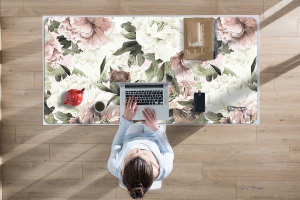 Sous-main bureau Bouquet vintage de rose