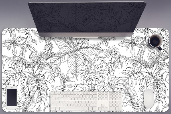 Tapis de bureau Feuilles dessinées