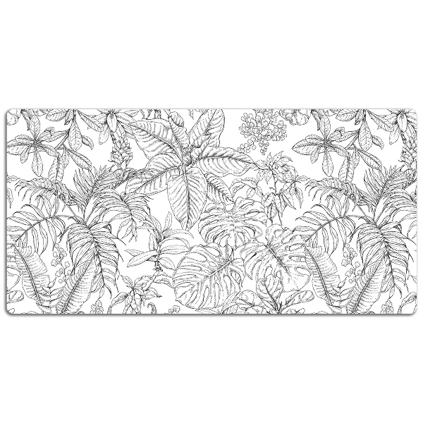 Tapis de bureau Feuilles dessinées
