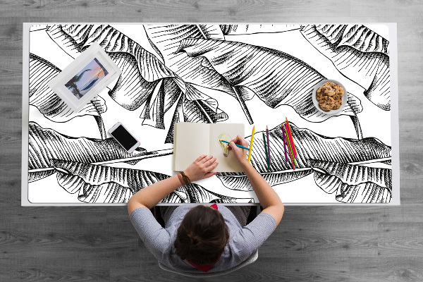 Sous main de bureau Feuilles noires