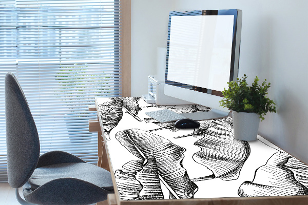 Sous main de bureau Feuilles noires