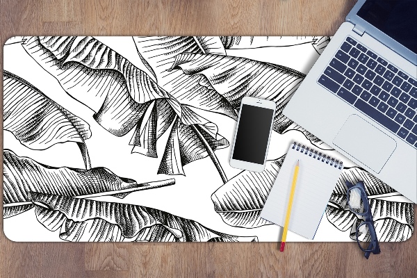 Sous main de bureau Feuilles noires