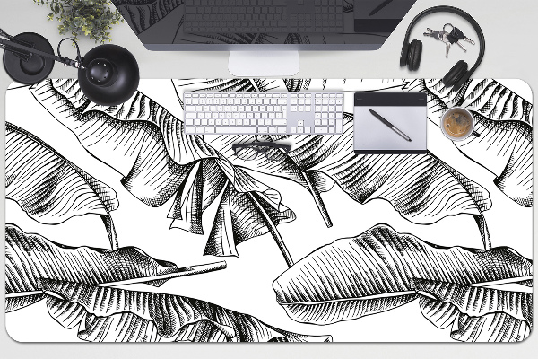 Sous main de bureau Feuilles noires