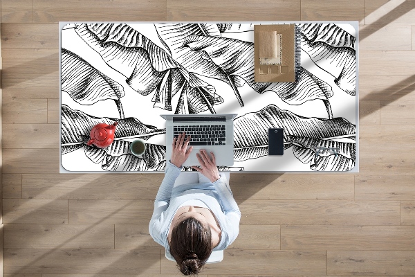 Sous main de bureau Feuilles noires