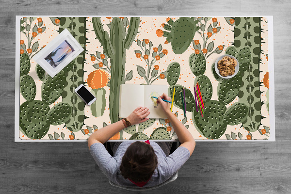 Sous-main bureau Cactus orange