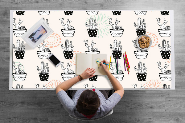 Sous-main bureau Cactus de pots
