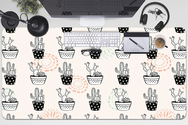 Sous-main bureau Cactus de pots