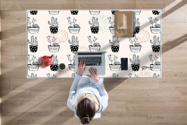 Sous-main bureau Cactus de pots