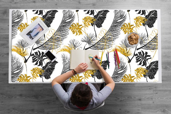 Sous-main bureau Tropical doré