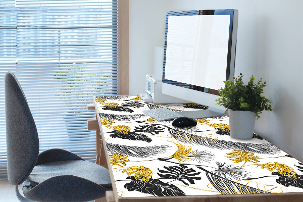 Sous-main bureau Tropical doré
