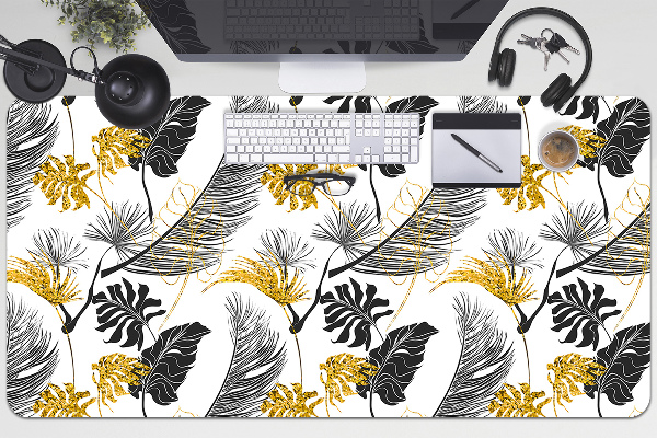 Sous-main bureau Tropical doré