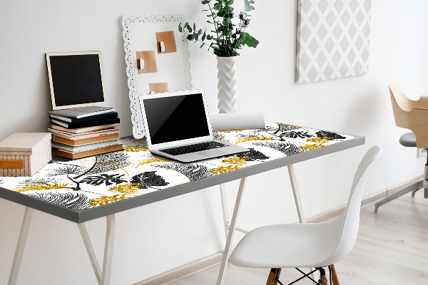 Sous-main bureau Tropical doré