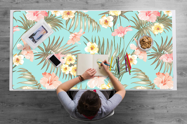 Sous-main bureau Fleurs pastel