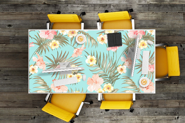 Sous-main bureau Fleurs pastel