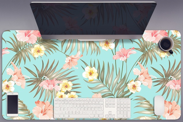 Sous-main bureau Fleurs pastel