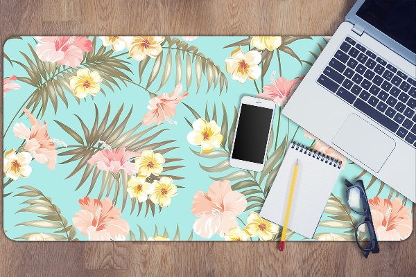 Sous-main bureau Fleurs pastel