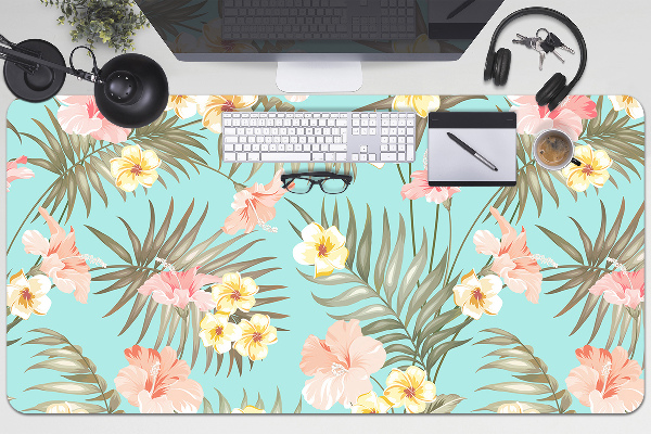 Sous-main bureau Fleurs pastel