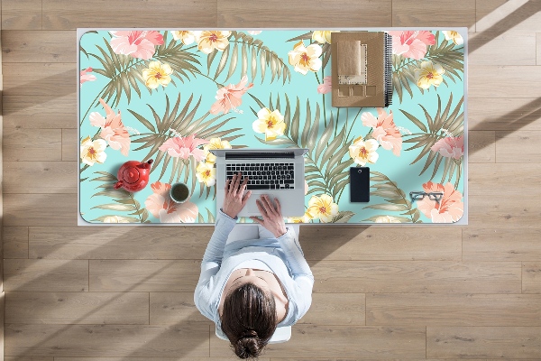 Sous-main bureau Fleurs pastel