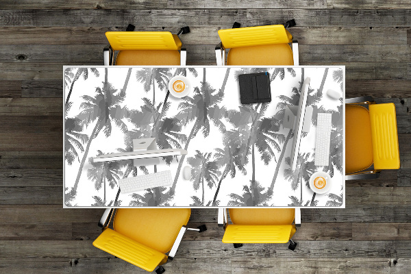 Sous main de bureau Palmier gris