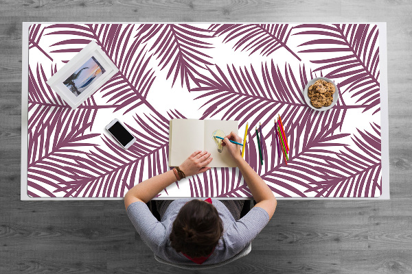 Sous-main bureau Feuilles violettes