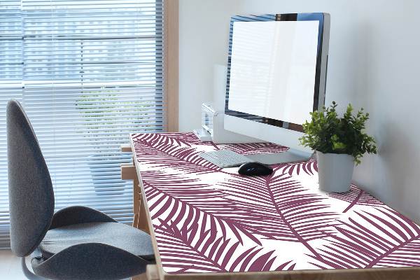 Sous-main bureau Feuilles violettes