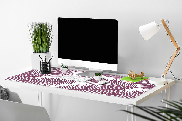 Sous-main bureau Feuilles violettes
