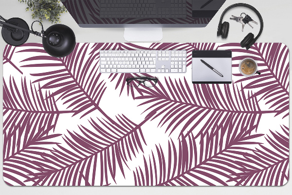 Sous-main bureau Feuilles violettes