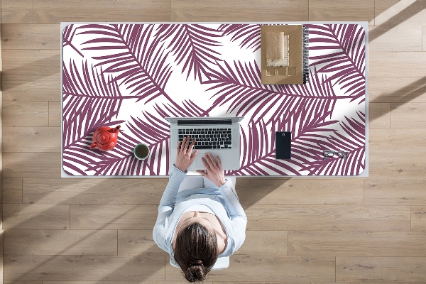 Sous-main bureau Feuilles violettes