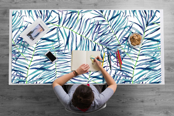 Protège bureau Feuilles exotiques